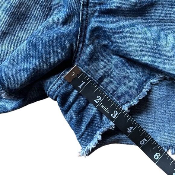 Old Navy Diva Floral Print Jean Shorts Women’s Size 4 Mid Rise Cut Offs Blue - Picture 6 of 8